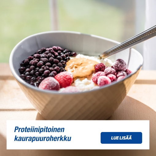 Proteiinipitoinen kaurapuuroherkku